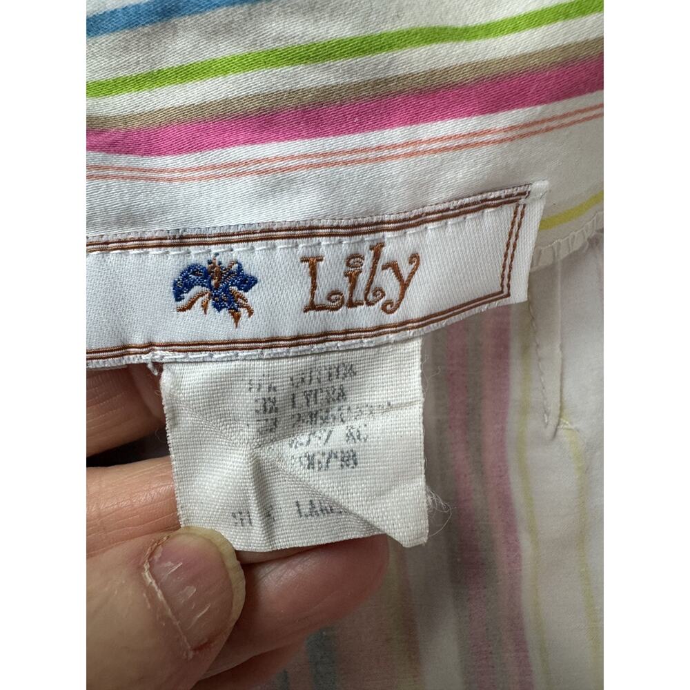 Vintage Y2K Lily Multicolor Stripe Skirt A-Line Candycore Preppy Coastal Size L - Picture 3 of 9